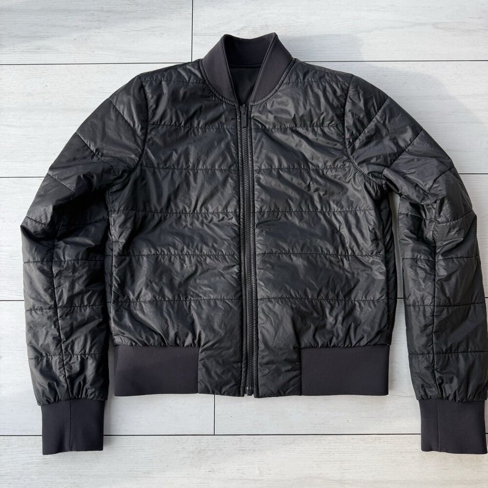 Lululemon Non Stop Bomber Reversible Insulated Jacket Womens Sz 6 Black